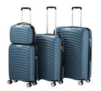 Zelsius Set di 4 valigie | valigetta rigida in ABS con lucchetto a combinazione TSA, 4 ruote doppie e divisorio interno | Valigia per bagagli a mano, valigetta rigida, set da 4 pezzi, valigetta
