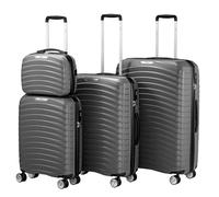 Zelsius Set di 4 valigie | valigetta rigida in ABS con lucchetto a combinazione TSA, 4 ruote doppie e divisorio interno | Valigia per bagagli a mano, valigetta rigida, set da 4 pezzi, valigetta