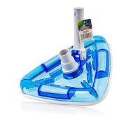 Zelsius Spazzola per piscina con 7 spazzole | triangolare| Pulitore per pavimenti di piscine con diametro di 32/38 mm | aspiratore per pavimento, spazzola per pulire per asta telescopica