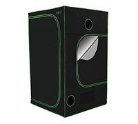 Zelsius Tenda MyHomeGrow Tenda da Coltivazione | Growbox Interno | Growroom Armadio Crescere Camera oscura Tenda per Piante Serra Tenda idroponica (140 x 140 x 200 cm, Nero)