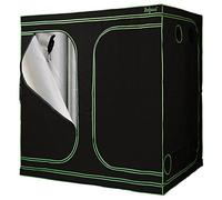 Zelsius Tenda MyHomeGrow Tenda da Coltivazione | Growbox Interno | Growroom Armadio Crescere Camera oscura Tenda per Piante Serra Tenda idroponica (240 x 120 x 200 cm, Nero)