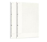 Zelten 2 Pack B5 120 fogli/240 pagine Connell Loose Leaf Punched Paper Refills carta per 26 Hole Binder Personal Organizer Diary Notebook Refillable Planner