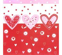 Zelten 2 veli 20 conte di tovaglioli di carta colorata Shabby Chic tovaglioli per la cena di nozze Tea Party decorazione D (Dolce cuore, 1)