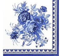Zelten 2 veli 20 conte di tovaglioli di carta colorata Shabby Chic tovaglioli per la cena di nozze Tea Party decorazione D (Rosa blu, 1)