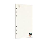 Zelten Carta perforata multicolore, 45 fogli, 90 pagine, per rilegatura a 6 fori, quaderno ricaricabile (A6, Fairy Tale Dotted)