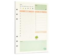 Zelten Carta perforata multicolore, 45 fogli, 90 pagine, per rilegatura a 6 fori, quaderno ricaricabile (A5, Fairy Tale Daily Planner)