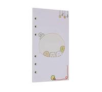 Zelten Carta perforata multicolore, 45 fogli, 90 pagine, per rilegatura a 6 fori, quaderno ricaricabile (A6, Puff Blank)