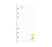 Zelten Carta perforata multicolore, 45 fogli, 90 pagine, per rilegatura a 6 fori, quaderno ricaricabile (A6, Fairy Tale Blank)