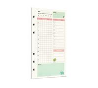Zelten Carta perforata multicolore, 45 fogli, 90 pagine, per rilegatura a 6 fori, quaderno ricaricabile (A6, Fairy Tale Daily Planner)