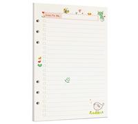 Zelten Carta perforata multicolore, 45 fogli, 90 pagine, per rilegatura a 6 fori, quaderno ricaricabile (A5, Fairy Tale Todo List)