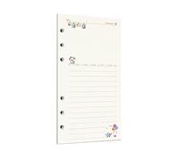 Zelten Carta perforata multicolore, 45 fogli, 90 pagine, per rilegatura a 6 fori, quaderno ricaricabile (A6, Fairy Tale Diary)