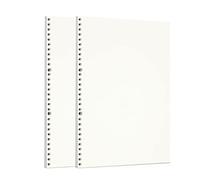 Zelten Confezione da 2 fogli A4, 90 fogli/180 pagine, fogli vuoti, fogli di carta perforata, per raccoglitore a 30 fori, organizer personale, quaderno, ricaricabile, confezione da 2