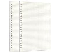 Zelten Fogli di carta perforata per raccoglitori, organizzatore personale per quaderni, agenda ricaricabile (Squared, A5/20 Hole)