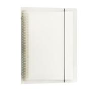 Zelten Raccoglitore ad anelli con copertina in PP colorato, per fogli sfusi, con ricarica per quaderni/organizer personale (B5 mini set con 26 fori, bianco)