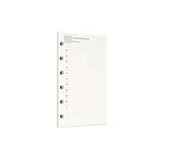 Zelten Ricarica di fogli di carta perforata per raccoglitori a 6 fori, organizer, agenda personale per quaderni (Pianificatore giornaliero A7/6 Hole)