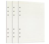 Zelten Ricarica di fogli di carta perforata per raccoglitori a 6 fori, organizer, diario personale, taccuino, agenda ricaricabile, lined, formato A5/6 Hole
