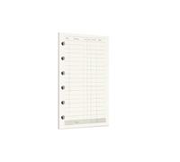 Zelten Ricarica di fogli di carta perforata per raccoglitori a 6 fori, organizzatore personale per quaderni, agenda ricaricabile (Finance, A7/6 Hole)