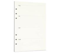 Zelten Weekly Planner, fogli di carta perforata per raccoglitori a 6 fori, formato A5/6 Hole
