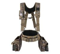 Zeluga 20-523 - Cinture per attrezzi da uomo con bretelle, cintura imbottita da 10,2 cm, fondina per martello in acciaio, custodia per attrezzi da falegname, gilet professionale per attrezzi da