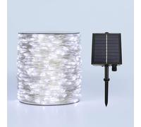 ZELUXDOT Catena Luminosa a LED Solare per Esterni Bianco Freddo 60m Lungamente Impermeabile ad Energia Solare Luci 600 LED per Patio, Giardino, Cortile, Albero, Matrimonio, Natale