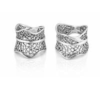 ZELYA Anello da donna in argento placcato oro retrò vintage 925/858 14 K - Anello ossidato con design traforato per donna, scatola personalizzata, tutte le dimensioni, Argento, Nessuna pietra preziosa