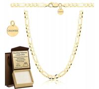 ZELYA catena da uomo RO in oro - argento 925/585 placcato oro catena classica larghezza 3,5 mm - 10,3 mm - unisex massiccia - scatola e ciondolo con incisione come regalo personalizzato, 55 cm