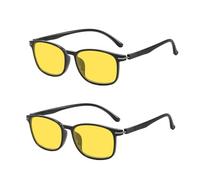 ZEMINRI 2 Pack Occhiali Guida Notturna Donna con Lenti Gialle Occhiali