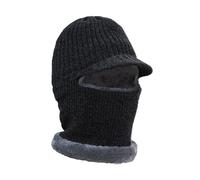 ZEMINRI Passamontagna Neri Termico Cappello Berretto Uomo Invernale Berretto Donna in Pile Foderato Sottocasco Passamontagna Moto Antivento Caldo Flessibile Scaldacollo Unisex per Sci Sport (Neri)