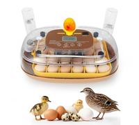 ZEMIRO CHARGE 24 incubatrice per uova da cova con tornitore automatico, controllo intelligente della temperatura e dell'umidità, visualizzazione a 360°, candela per uova, ricarica automatica