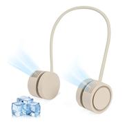 ZEMIRO CHARGE Ventilatore portatile da collo, raffreddamento personale a mani libere, flusso d'aria a 360°, design a doppia ventola
