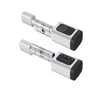 zemismart Cilindro per porta Bluetooth Euro Barrel Lock 45/45, serratura elettronica intelligente per impronte digitali/scheda IC/chiave/sblocco app, timer APP Tuya/telecomando tramite hub Tuya BLE