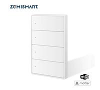 Zemismart Matter WiFi 1 2 3 4 6 Gang Interruttore della luce da parete intelligente Neutro richiesto con il pulsante grande App SmartThings Controllo Homekit