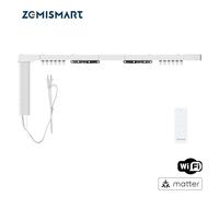 Zemismart Matter WiFi Motore per tende elettriche intelligenti con binario per tende da parete Funziona con Homekit Smartthings Alexa Google Home