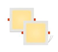 zemismart Tuya - Pannello quadrato a LED WiFi, CCT+RGB, da incasso, dimmerabile, con timer Echo Siri, controllo vocale, da incasso, retrofit (15 W, 15 cm, confezione da 2)