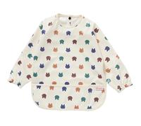 Zemiu Bavaglino per lo Svezzamento/Bavaglino per Bambini, 100% Impermeabile e in Morbido Materiale PU, Lavabile in Lavatrice, Tuta a Maniche Lunghe - Adatto per Bambini da 6 a 30 Mesi - Giallo