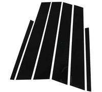 ZEMNLO 6 pezzi copri montante finestrino portiera auto, for Fiat, 500 2013+, aspetto fibra di carbonio B Profilo per montante finestrino portiera auto(BLACK A-black)