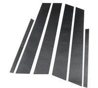 ZEMNLO 6 pezzi di rivestimento for montante della portiera dell'auto, for BMW, Serie 1 E87 2004-2011 Profilo per montante finestrino portiera auto(BLACK B-carbon Fiber Look)