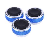 ZEMNLO For Ford, 2018 3 Pz/set Auto AC Manopola Aria Condizionata Interruttore di Controllo del Calore Accessori Installazione Strumento Manopola dell'aria condizionata per auto(Blue)