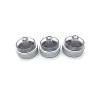 ZEMNLO For Ford, Focus, 2 MK2, 3 MK3, Mondeo, pezzi/set Manopola aria condizionata in lega di alluminio AC Pulsante interruttore controllo del calore Manopola dell'aria condizionata per auto(Silver)