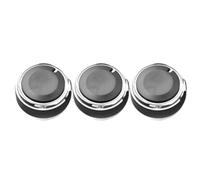 ZEMNLO For Ford, Focus, Aria condizionata AC Manopole Interruttore Pulsante di controllo del clima riscaldamento 3 pezzi Manopola dell'aria condizionata per auto(Schwarz)