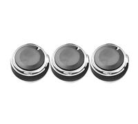 ZEMNLO For Ford, Focus, Auto AC Manopola Pulsante Lega di alluminio Aria condizionata Manopole Riscaldatore Climatizzatore Interruttore 50JA Set 3 Manopola dell'aria condizionata per auto(Schwarz)