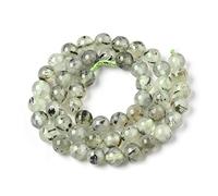 ZEMRIO 8 mm di pietre preziose naturali Prehnite per la produzione di gioielli fai da te, bracciale collana con perle rotonde (prehnite, 8 mm)