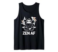 Zen AF Meditando Bradipo Yoga Posa Spirituale Koi Fish Canotta