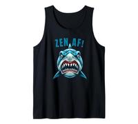 Zen AF! Shark Yin Yang, Tai Chi. Yoga. Qi Gong. Vintage Canotta
