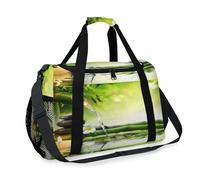 Zen Bamboo Japan Borsone da viaggio per ragazze ragazzi donne uomini in bambù weekend borsa a tracolla borsa a tracolla per viaggi sport palestra