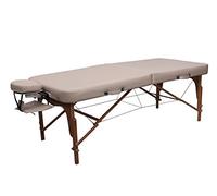 ZEN BigOne Lettino da massaggio - Il lettino da massaggio pieghevole e portatile per professionisti o uso domestico - senza PVC/rivestimento in pelle sintetica PU (crema)