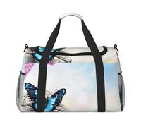 Zen, borsa da palestra con stampa di farfalle, borsa da palestra con bagaglio a mano, borsa per il fine settimana, borsone e borsa a tracolla per viaggi e fitness