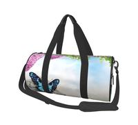 Zen, borsone rotondo con stampa di farfalle, borsa da viaggio in tela, impermeabile e resistente agli strappi. Borsa da viaggio pieghevole per il fine settimana