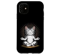 Zen Cat Meditando Mindfulness Yoga Custodia per iPhone 11