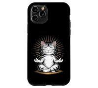 Zen Cat Meditando Mindfulness Yoga Custodia per iPhone 11 Pro